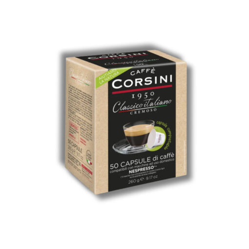 Caffè Corsini – DCC525 Classico Italiano Cremoso – 50 Cps Compostabili compatilbili Nespresso