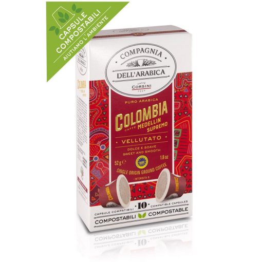 Caffè Corsini - Colombia Puro Arabica - 10 Cps compatilbili Nespresso (Compostabile)