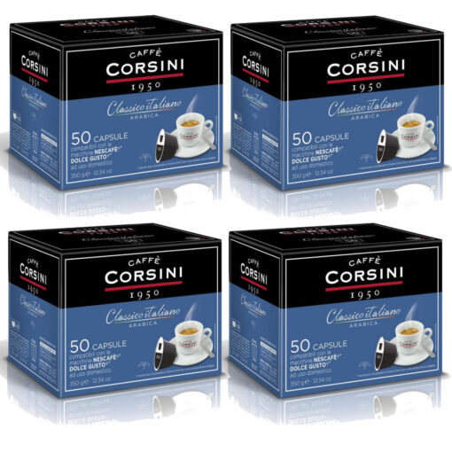 Caffè Corsini – Classico Italiano Arabica – 200 Cps compatilbili Dolce Gusto