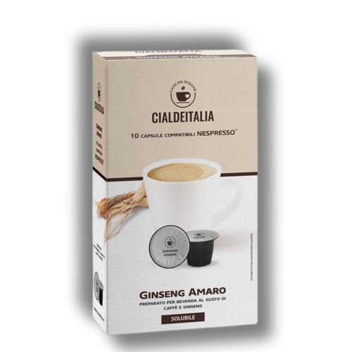 Cialdeitalia - Caffè al Ginseng Amaro - 10 Cps compatilbili Nespresso