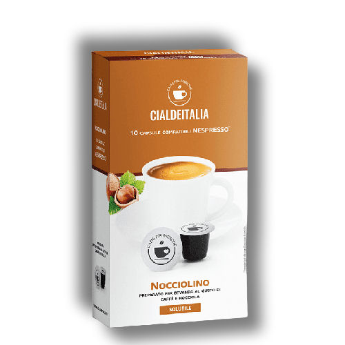 Cialdeitalia - Caffè e Nocciola ( Nocciolino ) - 10 Cps compatilbili Nespresso