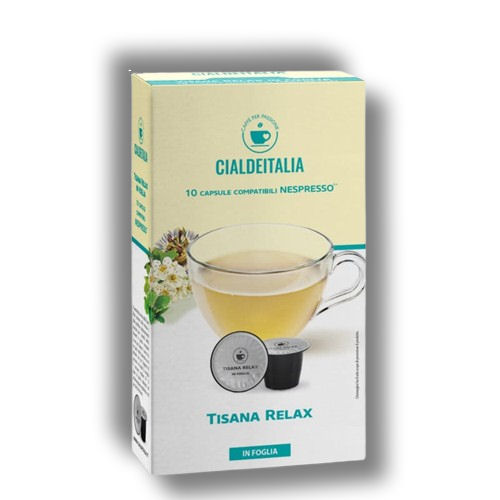 Cialdeitalia - Tisana Relax in foglia - 10 Cps compatilbili Nespresso