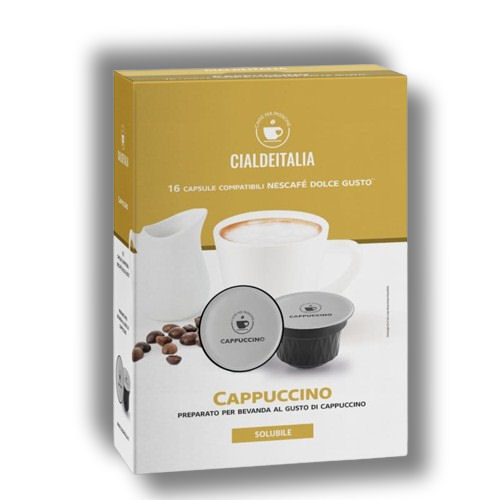 Cialdeitalia - Cappuccino - 16 Cps compatilbili Nescafè Dolce Gusto