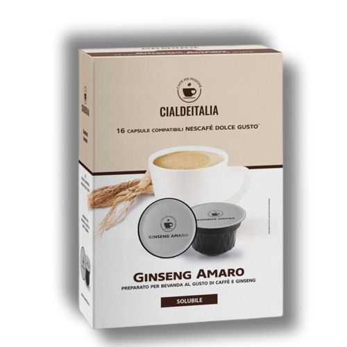 Cialdeitalia - caffe' e GINSENG AMARO - 16 Cps compatilbili Nescafè Dolce Gusto