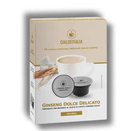 Cialdeitalia - caffe' e GINSENG Dolce Delicato - 16 Cps compatilbili Nescafè Dolce Gusto