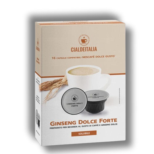 Cialdeitalia - caffe' e GINSENG Dolce Forte - 16 Cps compatilbili Nescafè Dolce Gusto