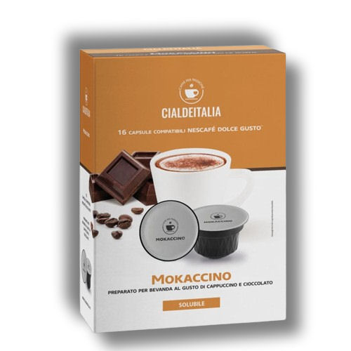 Cialdeitalia - Mokaccino - 16 Cps compatilbili Nescafè Dolce Gusto