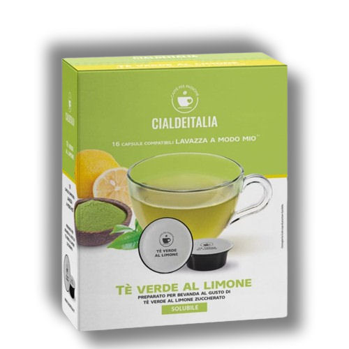 Cialdeitalia - Tè Verde al Limone solubile - 16 Cps compatilbili Lavazza A Modo Mio