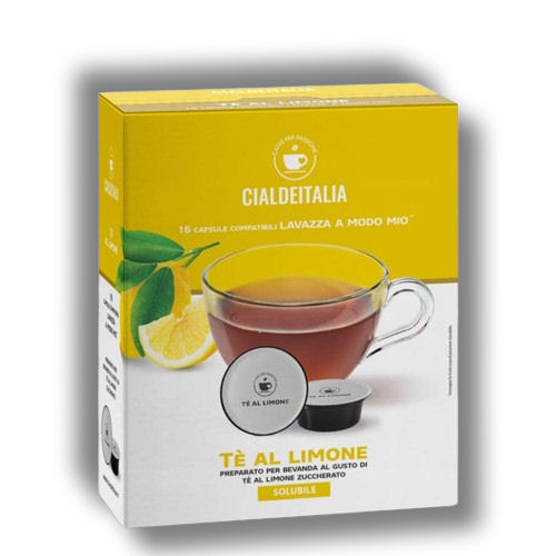 Cialdeitalia - Tè al Limone solubile - 16 Cps compatilbili Lavazza A Modo Mio
