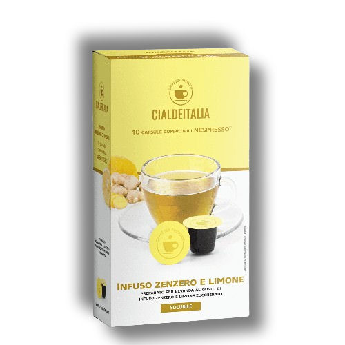 Cialdeitalia - infuso Zenzero e Limone - 10 Cps compatilbili Nespresso